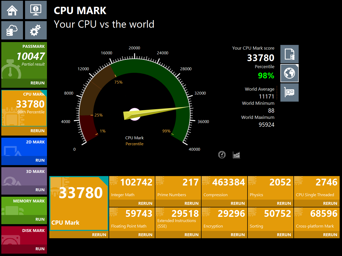 CPU benchmark